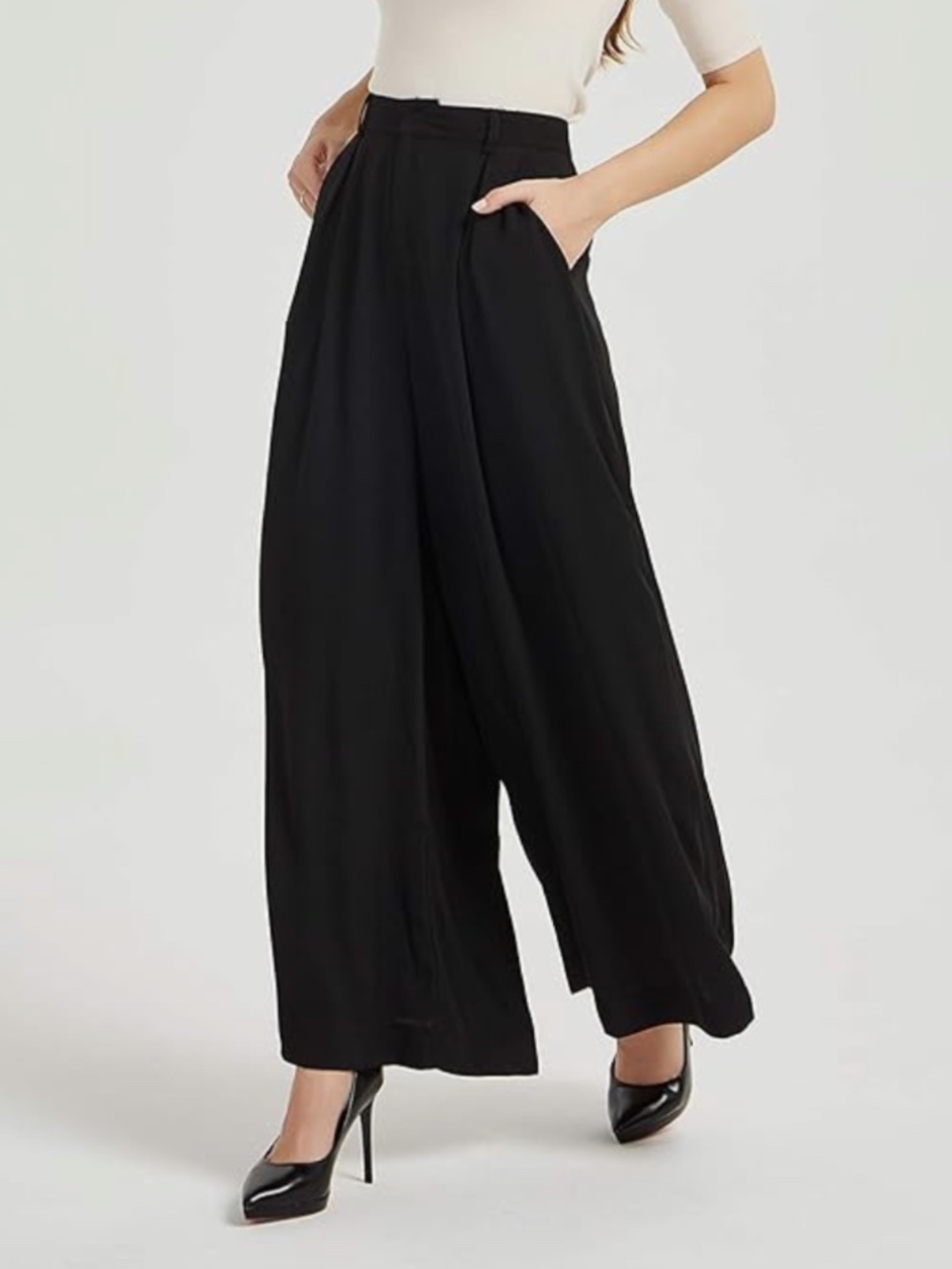 Tronjori Palazzo Wide Leg Pants/Trousers | Size S